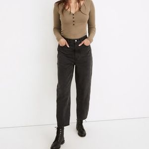 Madewell balloon black high rise jeans sz  28T